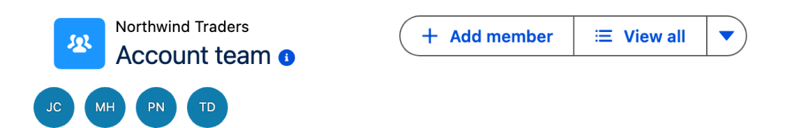 The Avatar Group header with caption, title, avatar, help icon and actions