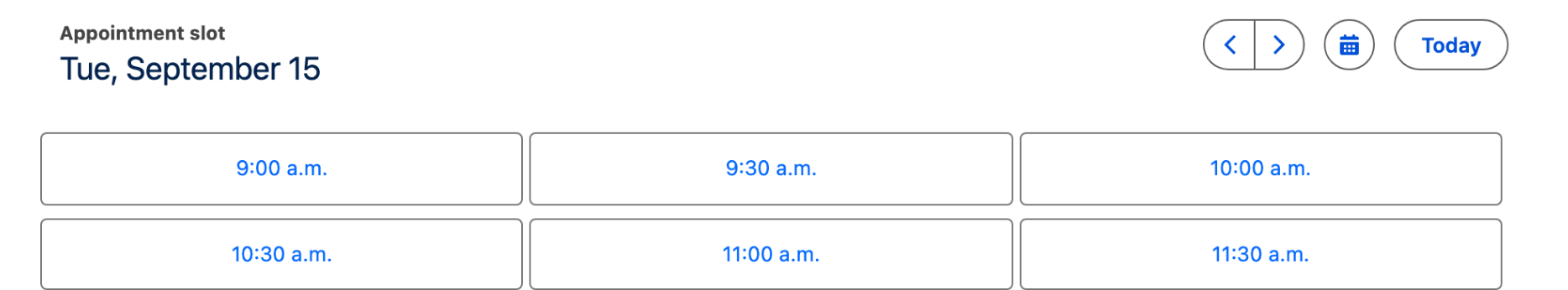 The Inline variant showing slots laid out in a grid