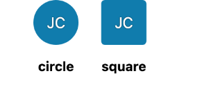 The circle and square variants of the Avatar